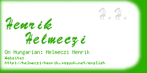 henrik helmeczi business card